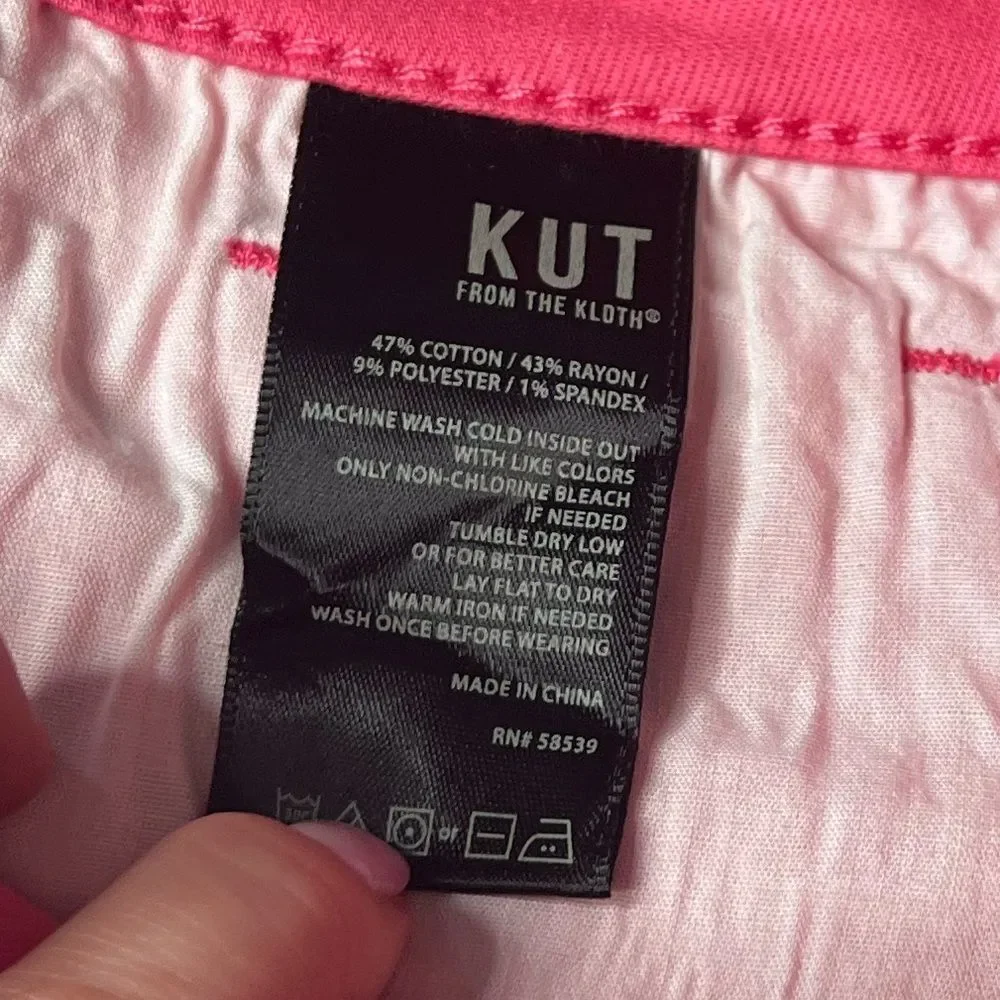 KUT from the Kloth Crop Skinny Stretch Denim Jean in Honeysuckle, Size 6. NWT!